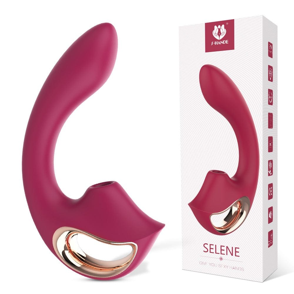 Wine Red G-Spot Suction Vibrator - Clitoral Suction Vibrator