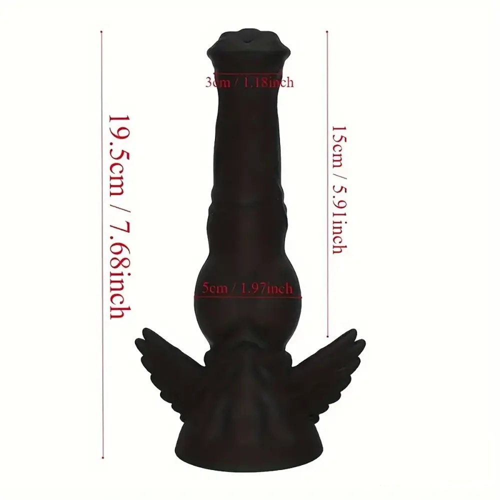 Winged Fantasy Silicone Dildo 7.68in - fantasy dildo