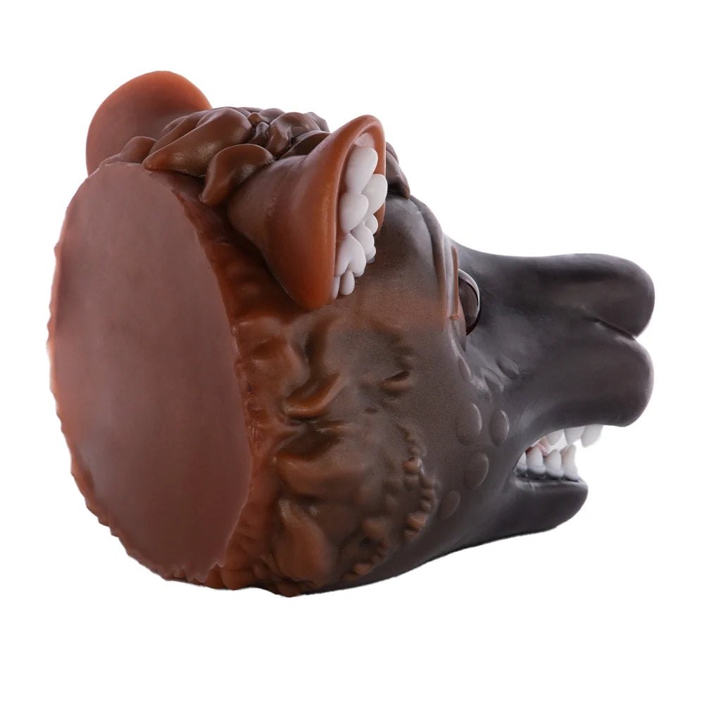 Wolf Head Pocket Pussy Open Jaw - Fantasy Animal Stroker