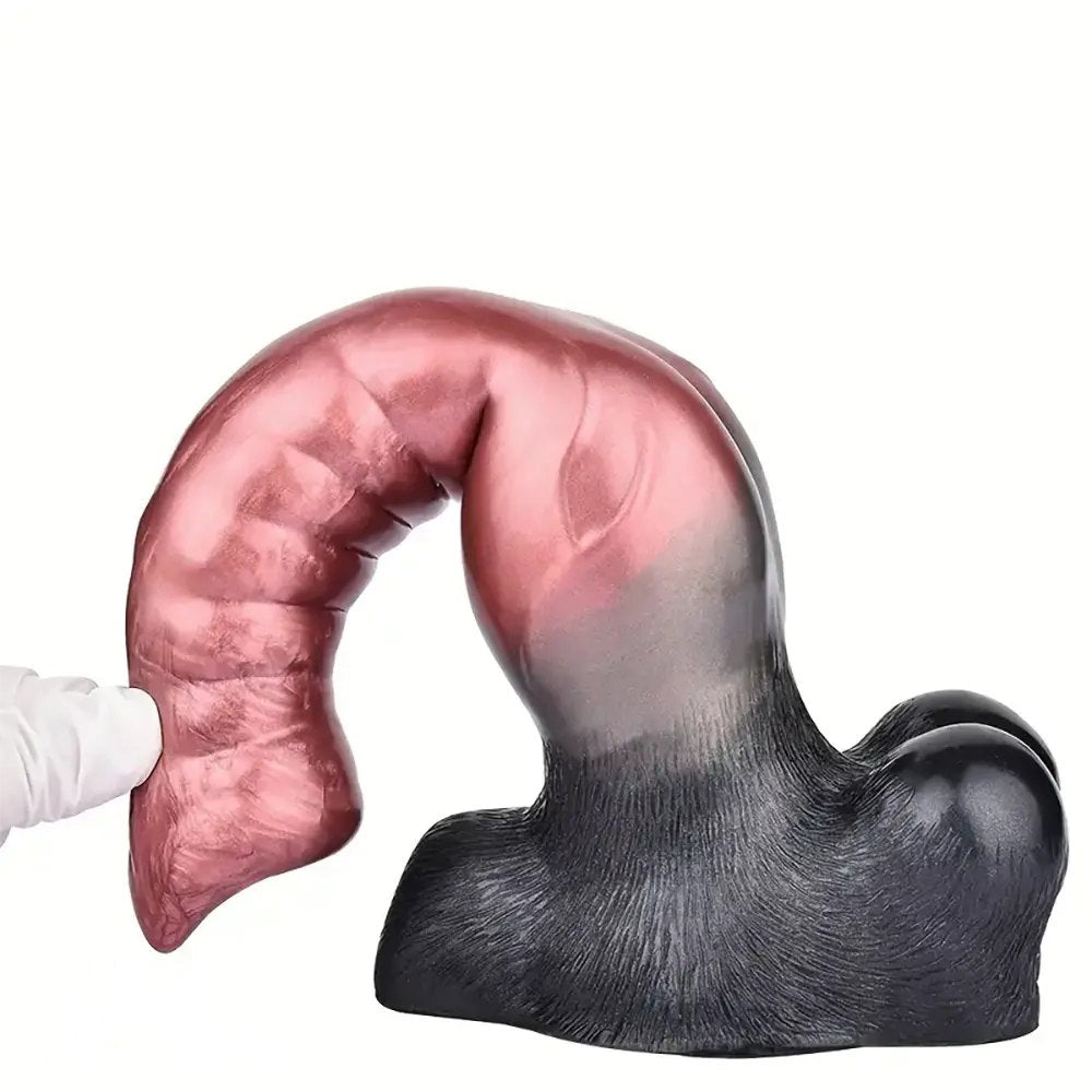 Wolf Knot Animal Dildo - Graduated Knotted Dildo 10 in