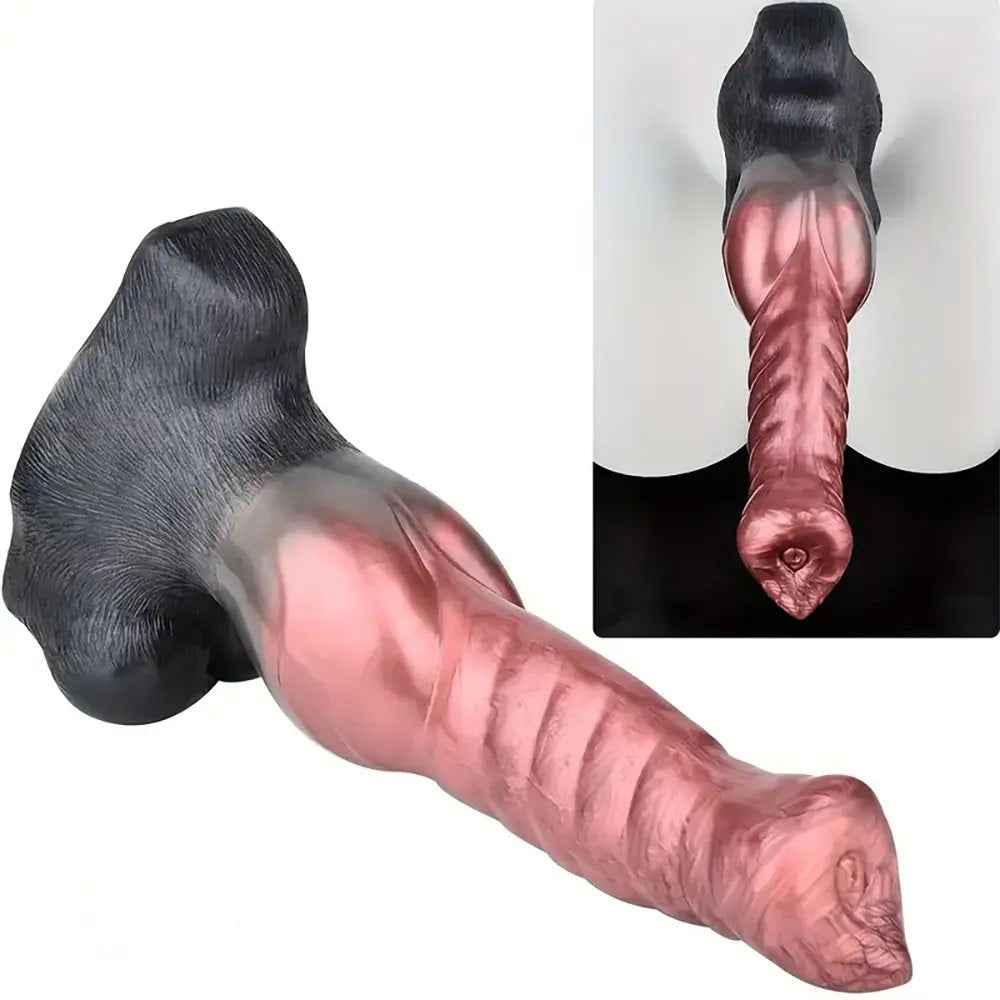 Wolf Knot Animal Dildo - Graduated Knotted Dildo 10 in