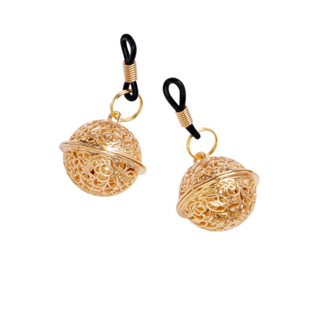 Woven Cage Tingle Nipple Clamps - Alloy Pull Pair