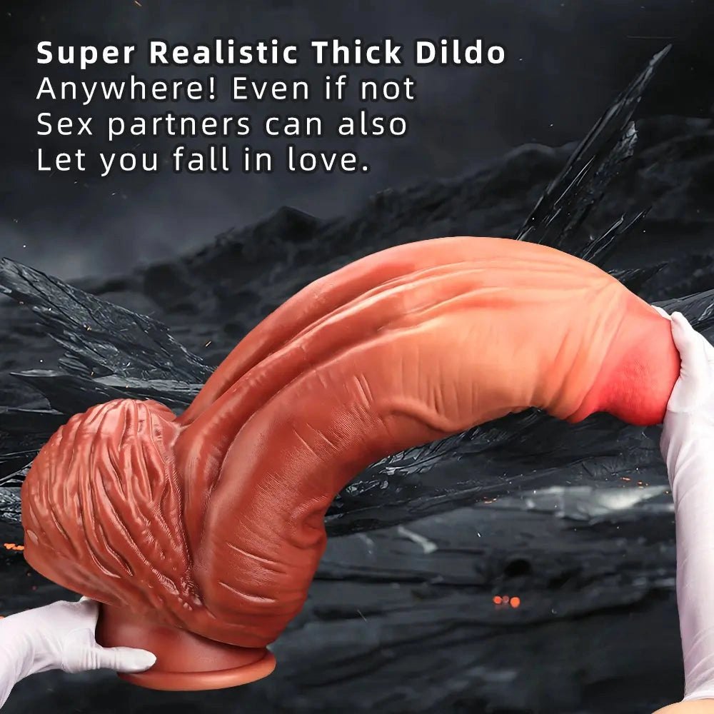 XXL Realistic Fat Dildo - Silicone Suction Cup Dildo