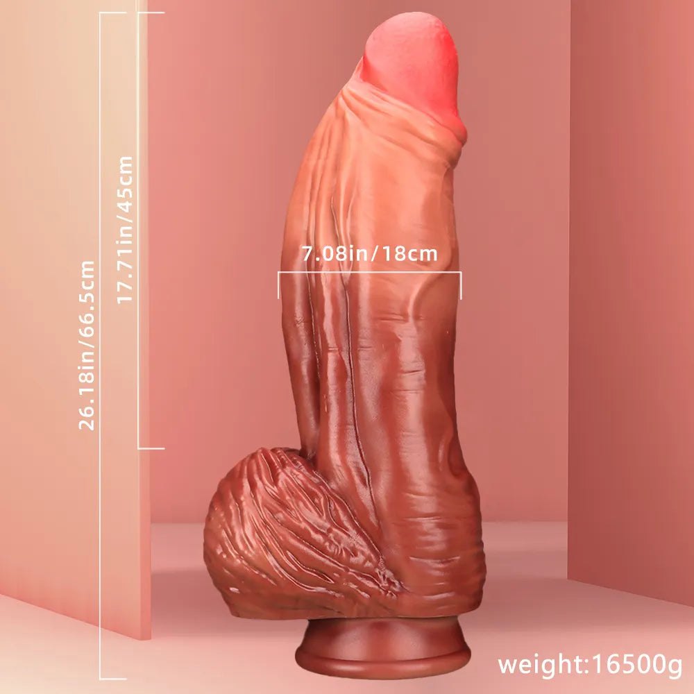 XXL Realistic Fat Dildo - Silicone Suction Cup Dildo