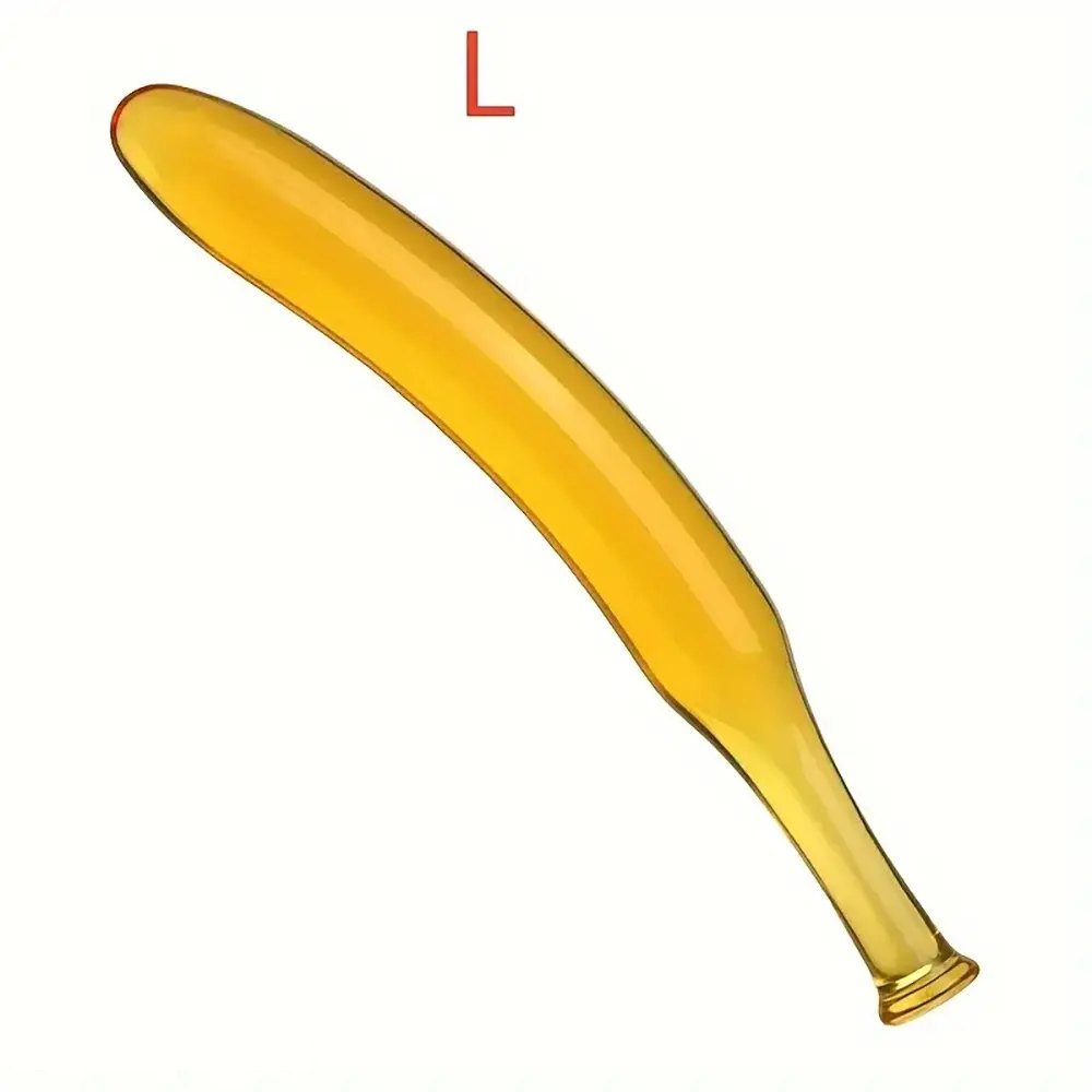 Yellow Glass Banana Dildo - Glass Dildo In Three Sizes